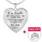 Heart necklace - Daughter + ring FREE
