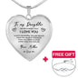 Heart necklace - Daughter + bracelet FREE