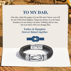 Leather wristband - Forever connected - To my Dad
