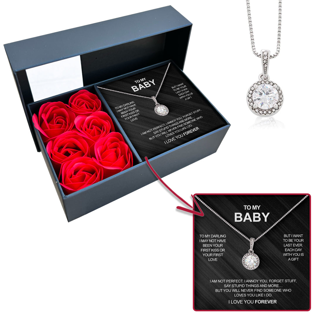Sterling Silver Necklace - With 6 Roses - To My Baby – Beyond-Love