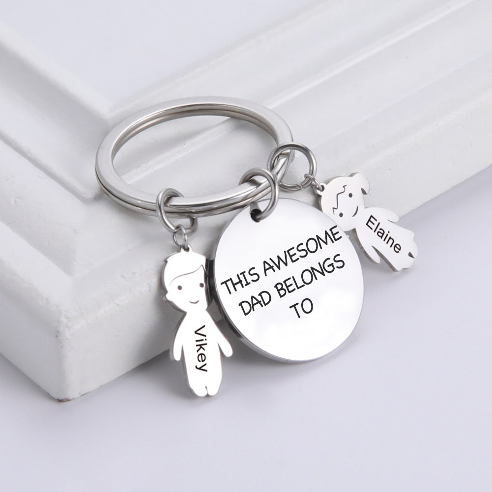 Personalized keychain - This Dad belongs to – Beyond-Love