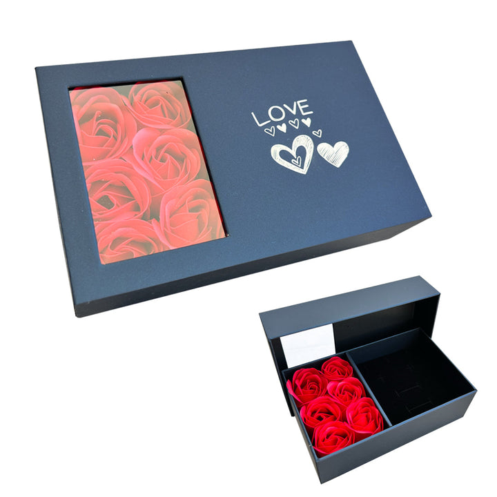 Partner gift box with real roses